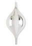 Colgante lagrima cristal blanco y plata 33 cms