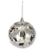 Esfera plata de Cristal con diseño y perlas 18 cms