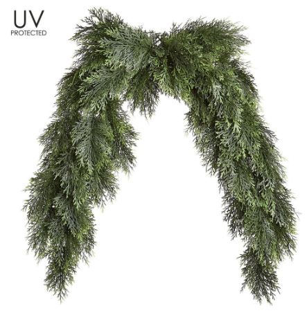 Guirnalda verde pino protección UV 183 cms
