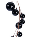 Guirnalda de esferas Negras aperlada 305 cms