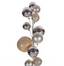 Guirnalda de esferas Oat aperlada/mate 183 cms