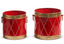 Set de 2 tambores rojos contenedores