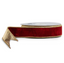 Liston 1.5" X 10 Yds Burgundy/Gold  Velvet Wired Ribbon