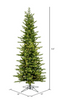 Pino verde tipo lápiz 5.5 ft LUZ LED (168 cms)