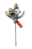 Rama pino nevado c 3 piña 40 cms